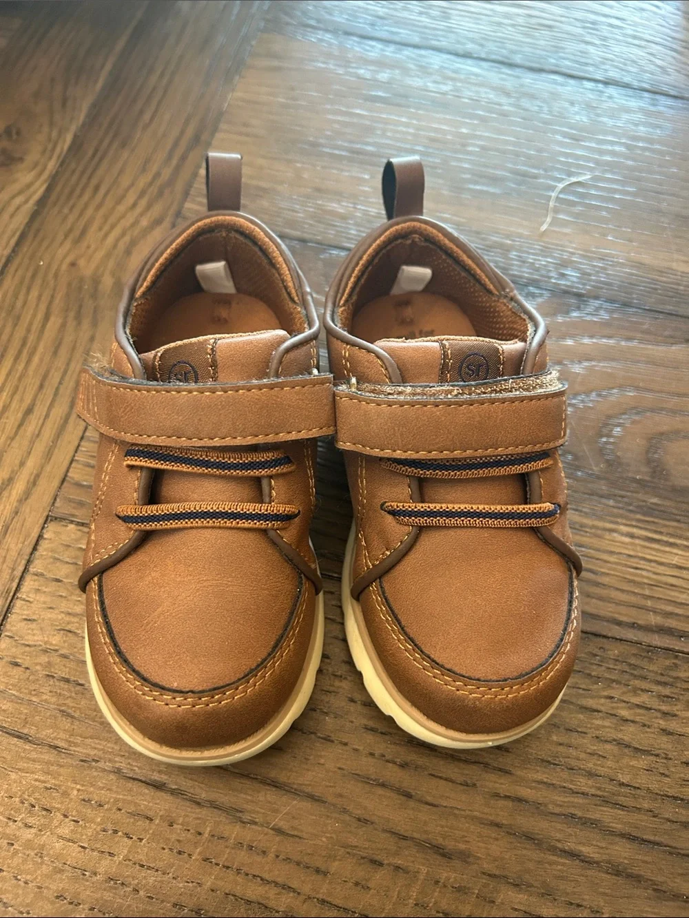 Stride Rite Brown Kids Hook-and-Loop Sneakers